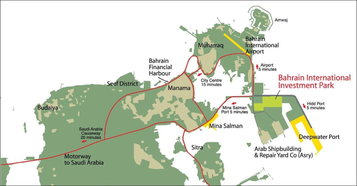 mappa del Bahrain 2030