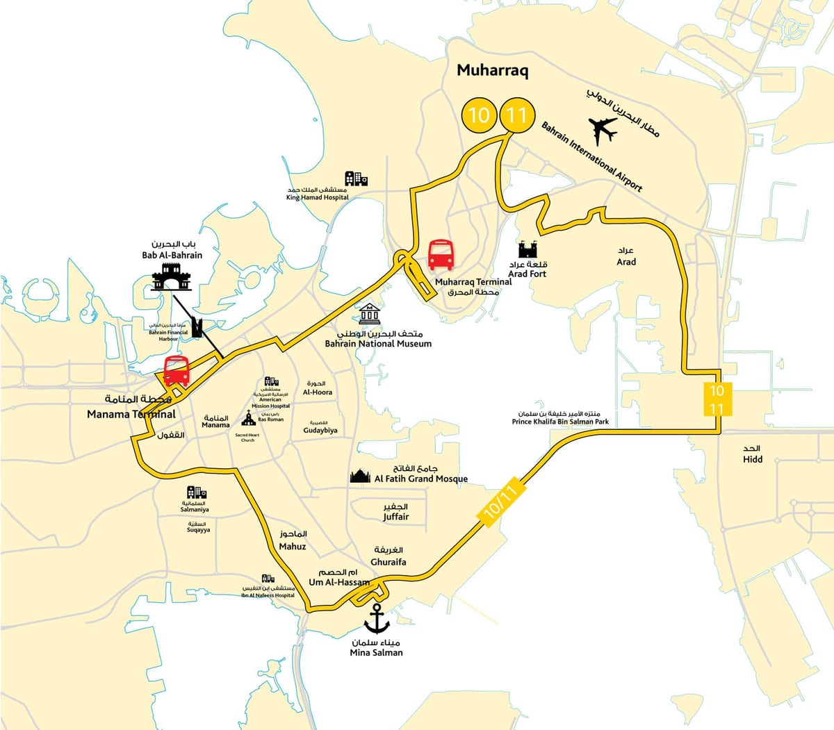 mappa del Bahrain scuola di guida su strada