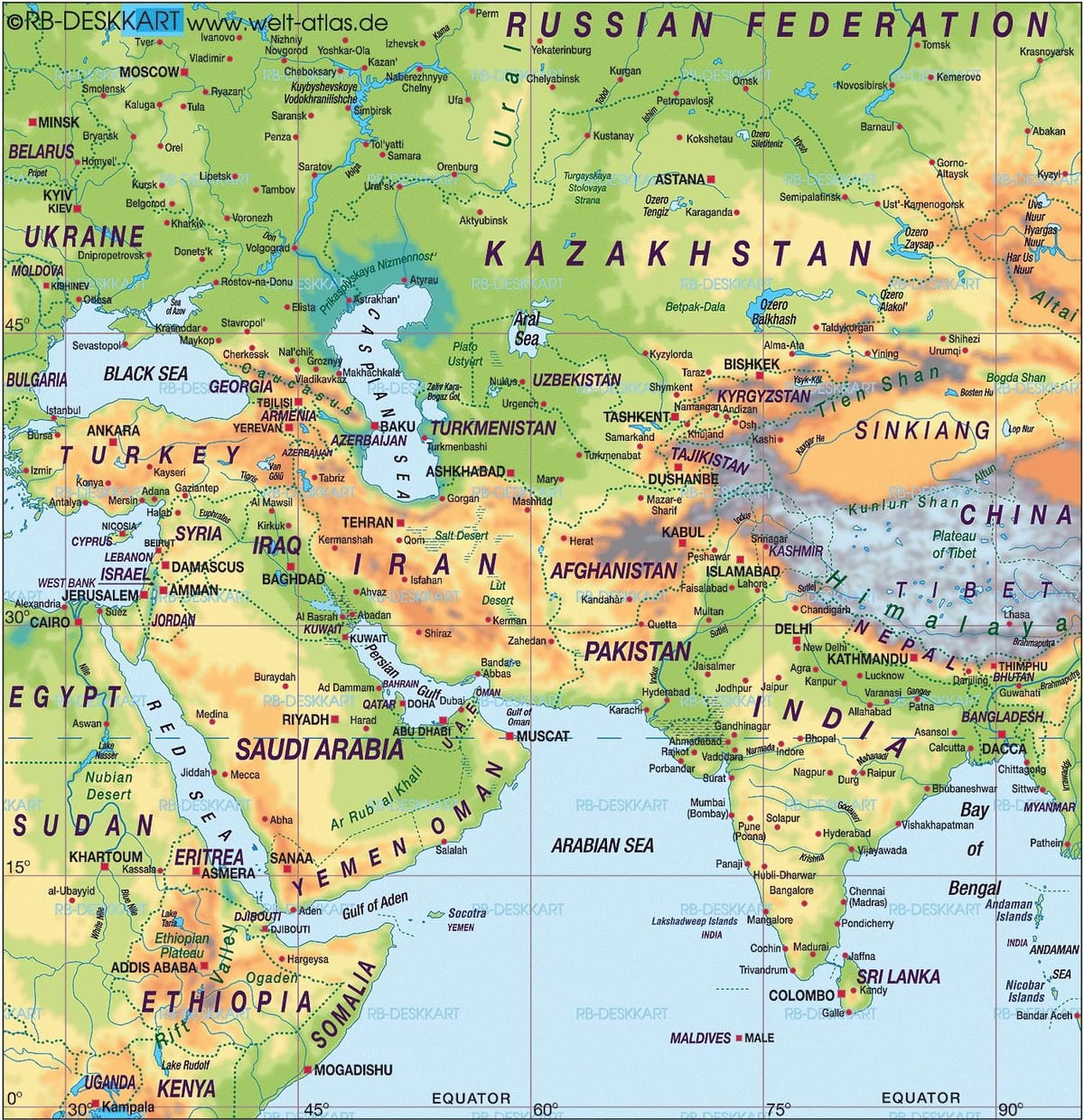 mappa del Bahrain mappa atlante del mondo