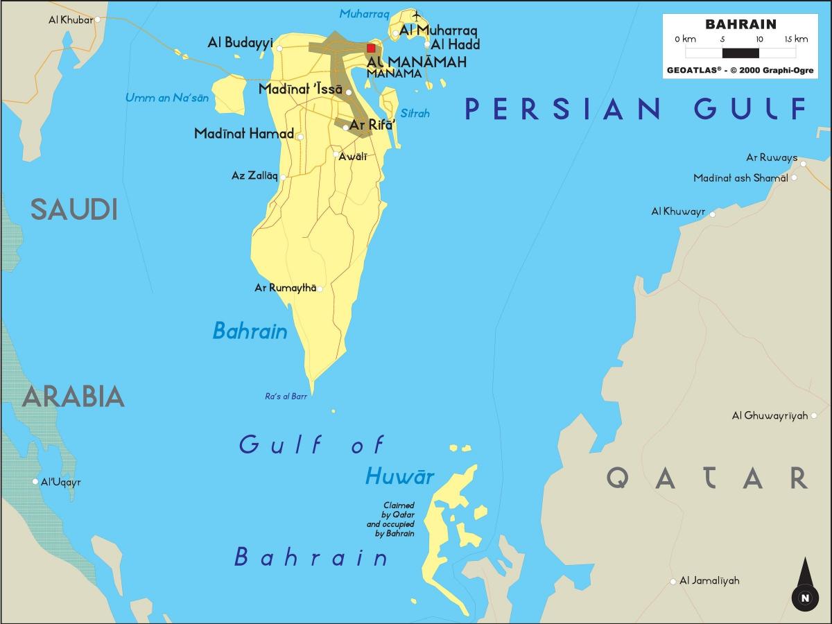 Bahrain Mappa Offline Mappa Del Bahrain Offline Asia Occidentale Asia   Bahrain Mappa Offline 