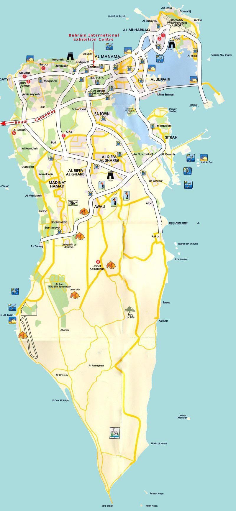 mappa del Bahrain souk