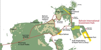 Mappa del Bahrain 2030