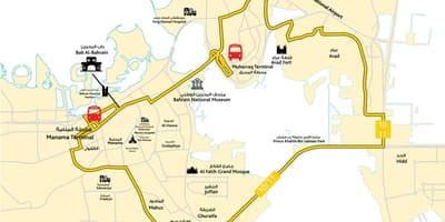 Mappa del Bahrain scuola di guida su strada