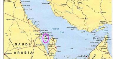 Mappa di isola di Bahrain 