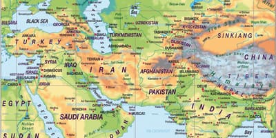Mappa del Bahrain mappa atlante del mondo