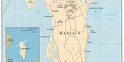 La mappa mostra la strada Bahrain