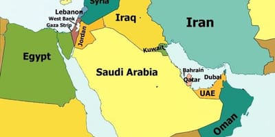 Mappa del Bahrain e dintorni